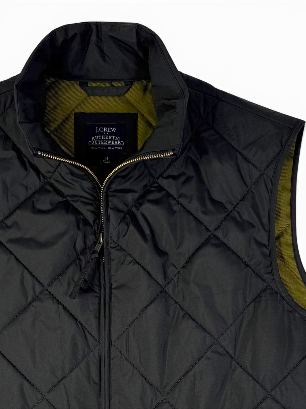 J.Crew Men’s Walker Quilted Vest NWOT Black Medium Heritage Lightweight